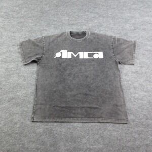 AMCA Logo Shirt Mens 2XL Black Short Sleeve Crew Neck Cotton Graphic Tee NWOT